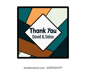 Wedding Thank You Card Design Template