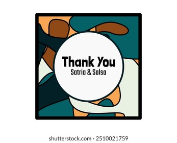Wedding Thank You Card Design Template