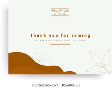 wedding thanks card templates. simple and elegant. vector