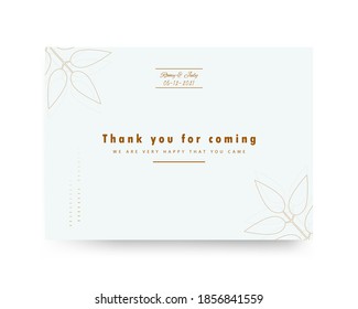 wedding thanks card templates. simple and elegant. vector
