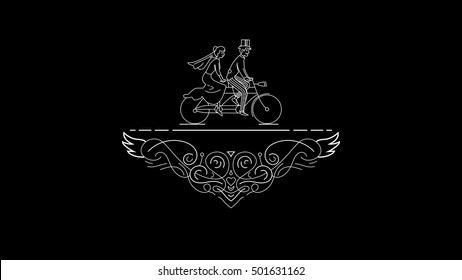 wedding titles with bicycle