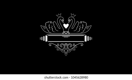 wedding titles with swans