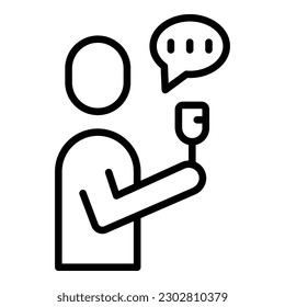 Wedding toast icon outline vector. Event service. Ceremony party