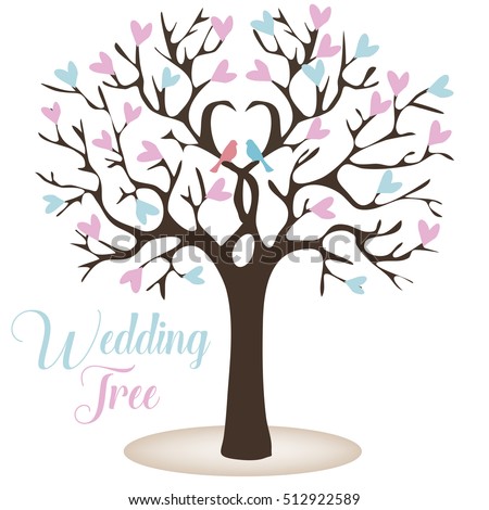 Vetor stock de Wedding Tree Vector (livre de direitos) 512922589