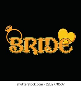 Wedding t-shirt design vector template