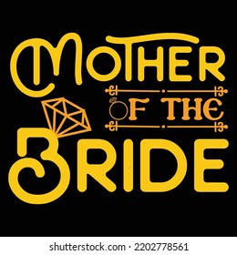 Wedding t-shirt design vector template