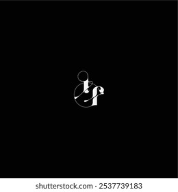 wedding typography initial monogram style and elegant concept TF organic hairline logo letter
