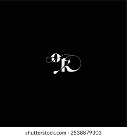 wedding typography initial monogram style and elegant concept OK organic hairline logo letter