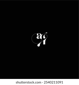 wedding typography initial monogram style and elegant concept AI organic hairline logo letter