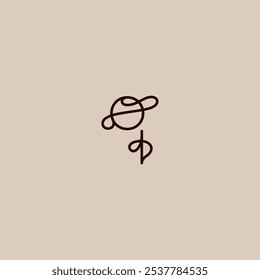 wedding typography monogram luxurious organic style and elegant concept OI dynamic line initial letter