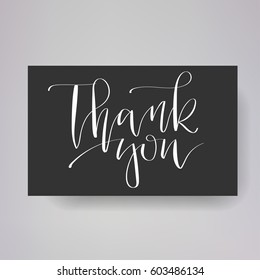 Wedding typography templates. Vector hand written modern calligraphy. Thank you card.
