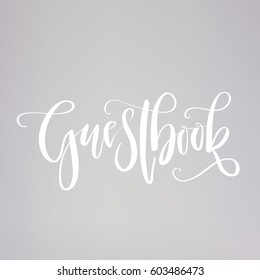 Wedding typography templates. Vector hand written modern calligraphy. Guestbook inscription.