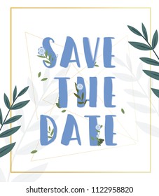 Wedding typography vector illustration