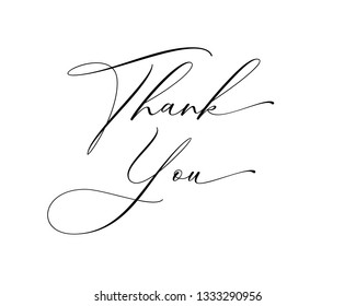 Wedding typography word art sign vector graphic for thank you