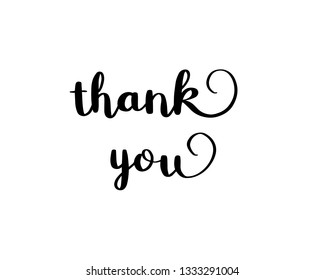 Wedding typography word art sign vector graphic for thank you