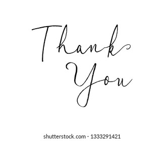 Wedding typography word art sign vector graphic for thank you