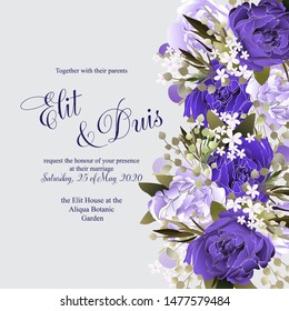 Wedding vector floral invite invitation thank you, rsvp card watercolor design set: garden flower pink peach Rose white Anemone green leaves elegant greenery  peony