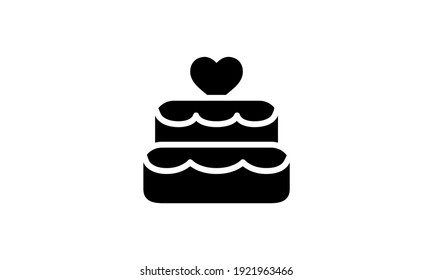 wedding vector icon simple design black and white