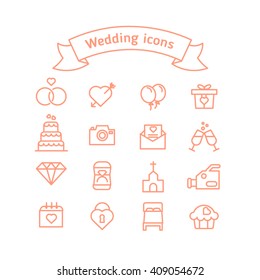 Wedding vector icons