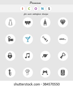 Wedding  vector icons for web sites and user interface