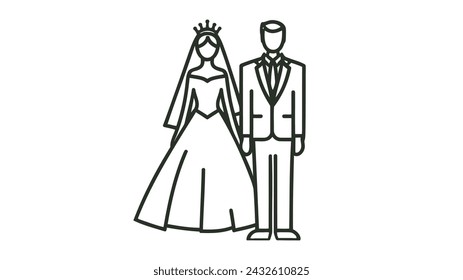 Wedding vector illustration on white background