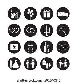 wedding vector,icon set