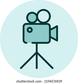 Wedding video, illustration, vector on a white background.