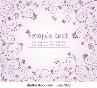 Wedding violet card