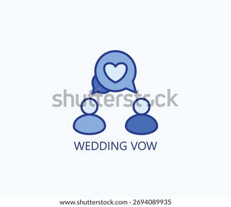 Wedding Vow Icon Or Logo Isolated Vector Illustration