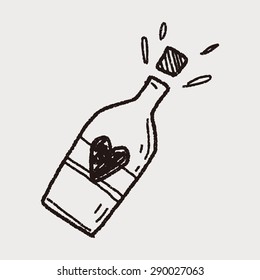 wedding wine doodle