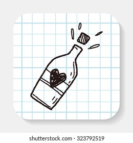 wedding wine doodle