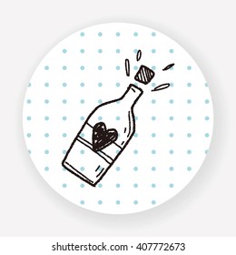 wedding wine doodle