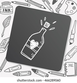 wedding wine doodle