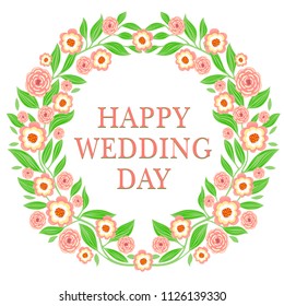Wedding wreath for card designs.