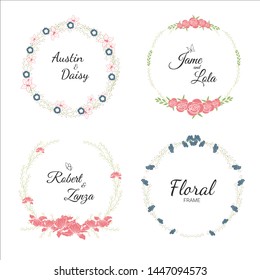 Wedding wreath collection for wedding. - Premium vector