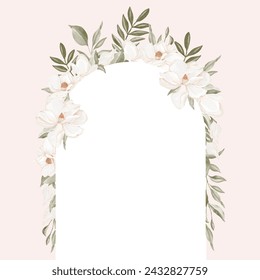 Wedding wreath of flowers and leaves