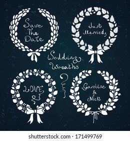Wedding wreath set. Vector illustration