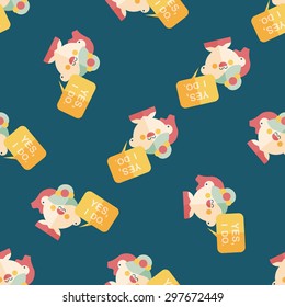 wedding yes i do words from bride flat icon,eps seamless pattern background