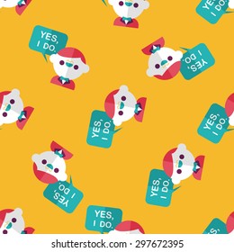 wedding yes i do words from groom flat icon,eps seamless pattern background