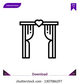 wedding-arch vector icon. Best modern, simple, isolated, flat icon for website design or mobile applications, UI / UX design vector format