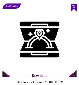wedding-ring  icon vector . Best modern, simple, isolated, romance , logo, flat icon for website design or mobile applications, UI / UX design vector format