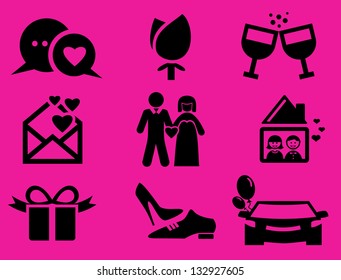 wedding's day symbols icons