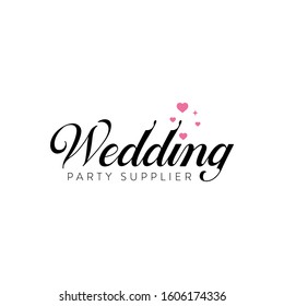 Wedeing party supplier logo design