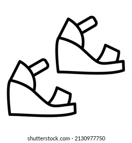 Wedge Heel icon vector image. Can also be used for web apps, mobile apps and print media.
