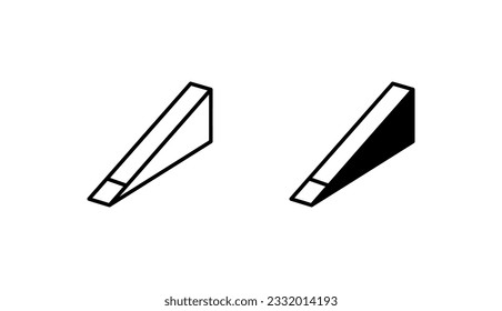 Wedge icon design with white background stock illustration