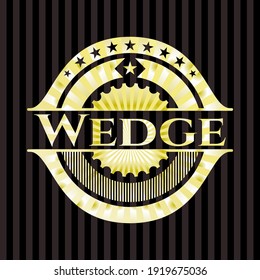 Wedge shiny emblem. Vector Illustration. Detailed. 