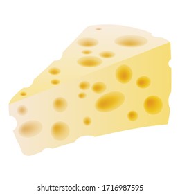 wedge of swiss cheese in color