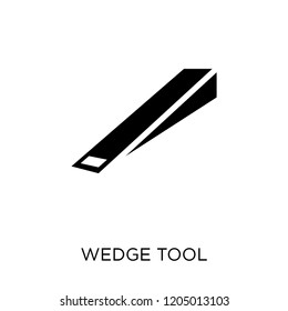 Wedge tool icon. Wedge tool symbol design from Construction collection. Simple element vector illustration on white background.