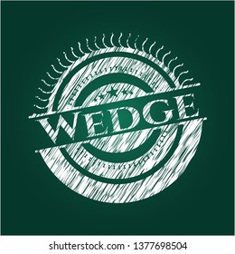 Wedge written on a blackboard