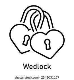 Wedlock icon in line style 